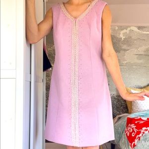 Lilac Lurex 1960s shift dress